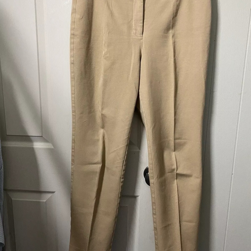 Chico's So Slimming Ankle Pants size 1 short khaki~pics are the description